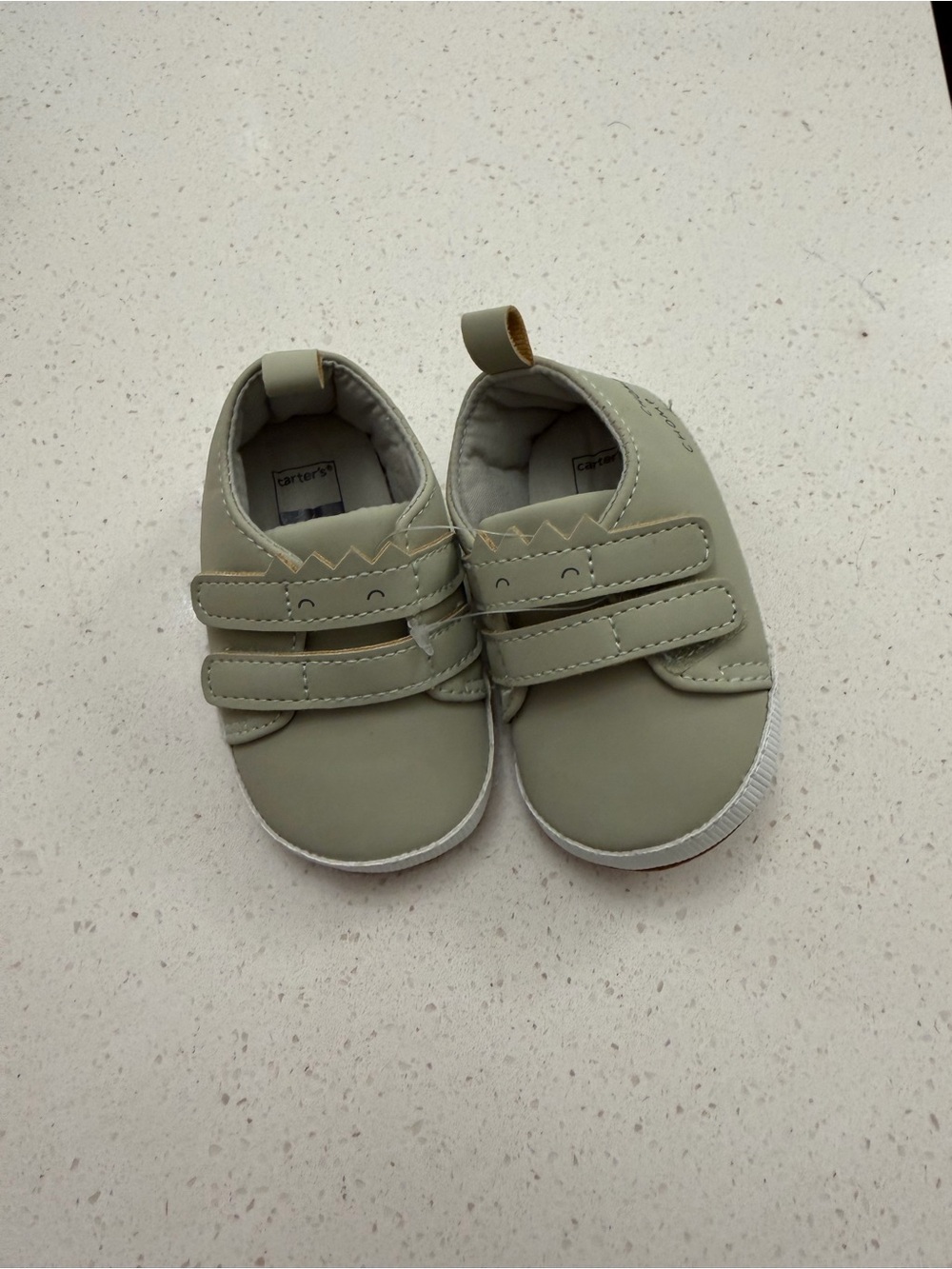 Carter's Light Sage Green Baby Sneakers 3-6m